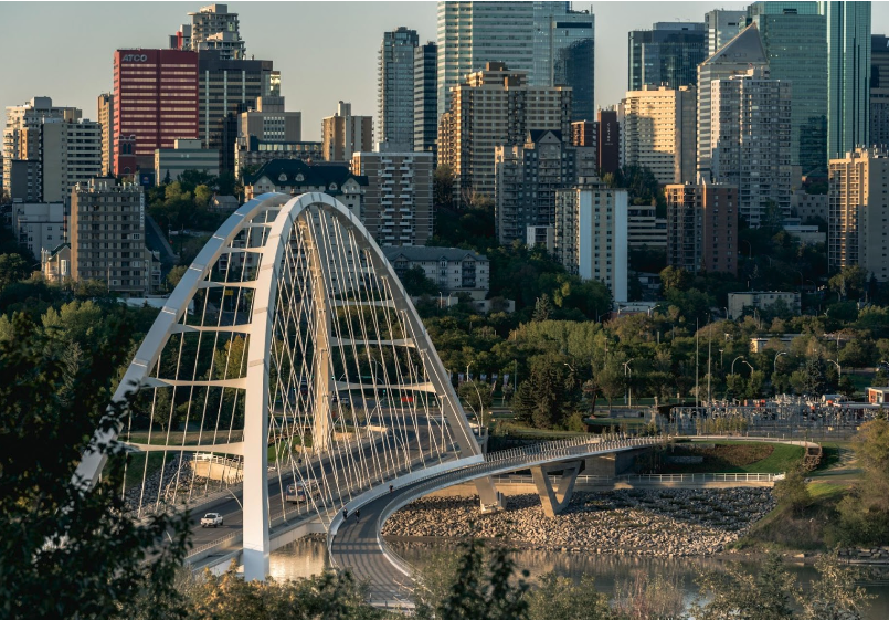 Edmonton Downtown Winter Rogers Place